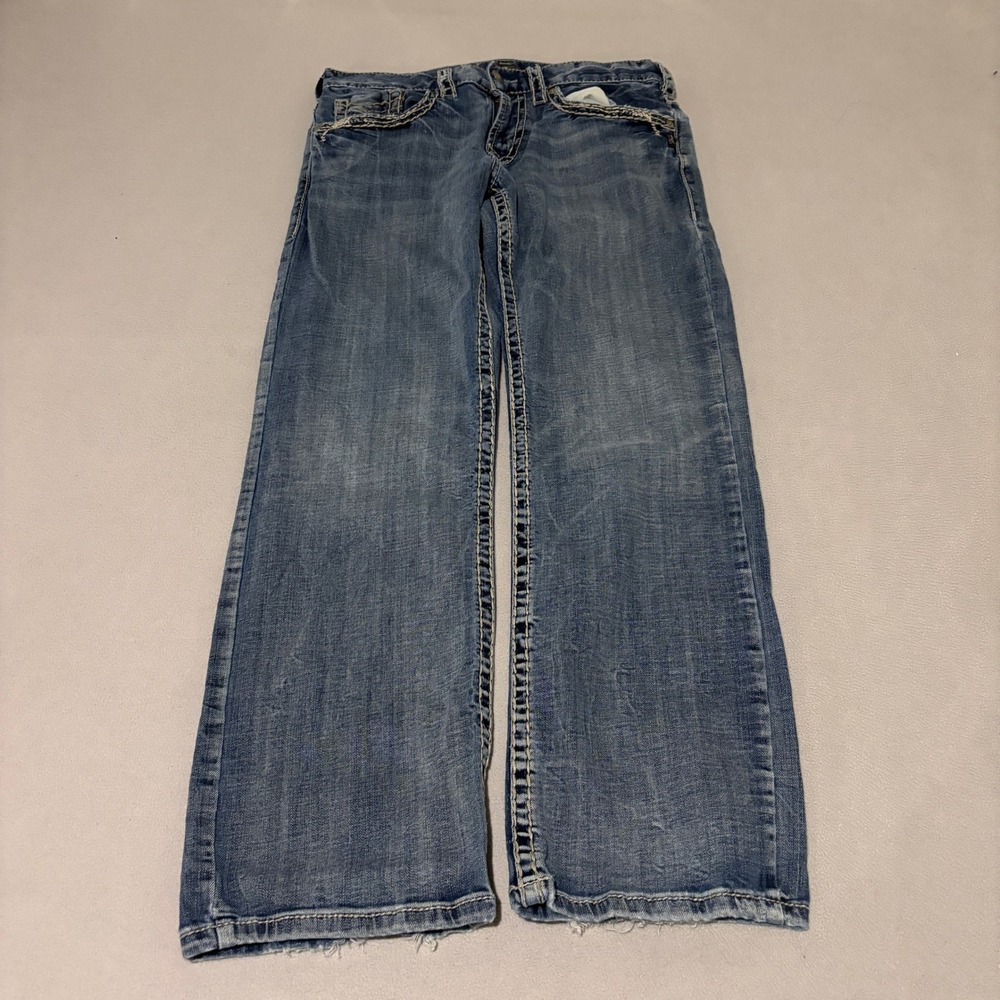 Silver Jeans Co Mens Gordie Loose Fit 31x32 Blue Denim Straight Leg Streetwear